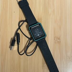 Canmore TW 353 GPS Golf Watch Black/Turquoise w/charger - works